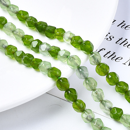 Natural White Jade Beads Strands G-N326-96-1