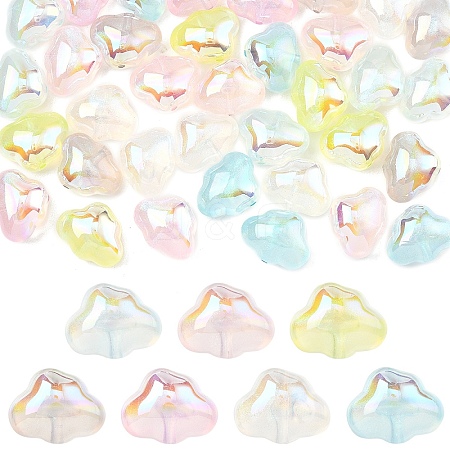 35Pcs 7 Colors Transparent Acrylic Beads MACR-YW0004-64-1