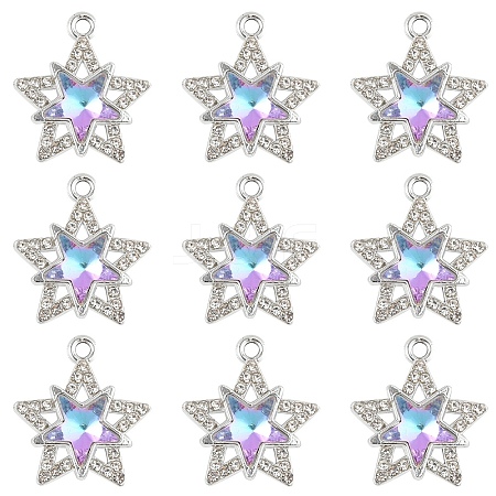 10Pcs Glass Pendants GLAA-YW0004-64A-06-1