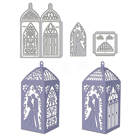 Wedding Theme Carbon Steel Cutting Dies Stencils DIY-WH0309-1565-1