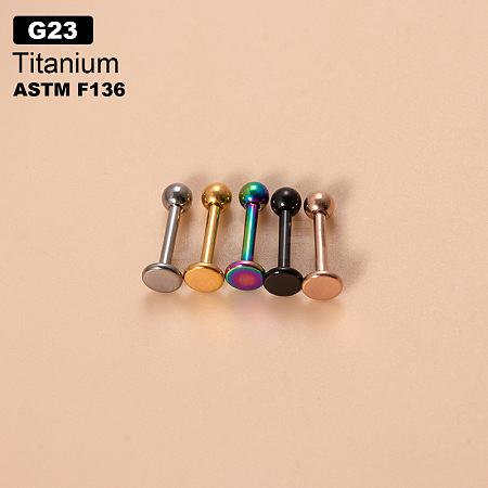 G23 Titanium Round Ball Threadless Labrets WGFD71D-27-1