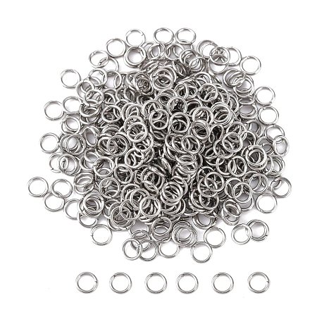 304 Stainless Steel Open Jump Rings STAS-Q186-02-4x0.6mm-1