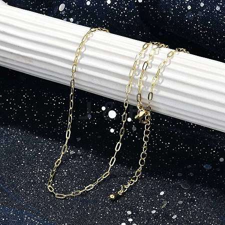 Rack Plating Brass Cable Chain Necklaces NJEW-H049-05G-1