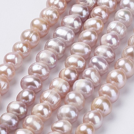 Natural Cultured Freshwater Pearl Beads Strands PEAR-D187-07-1