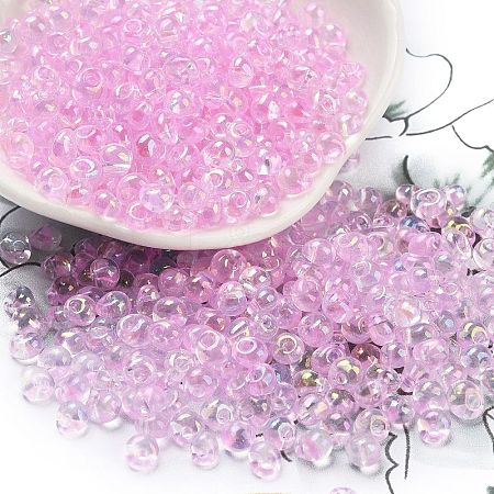 6/0 Inside Colours Glass Seed Beads SEED-A034-03D-1