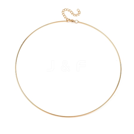 1.5MM 201 Stainless Steel Wire Choker Necklace NJEW-Z098-02G-1