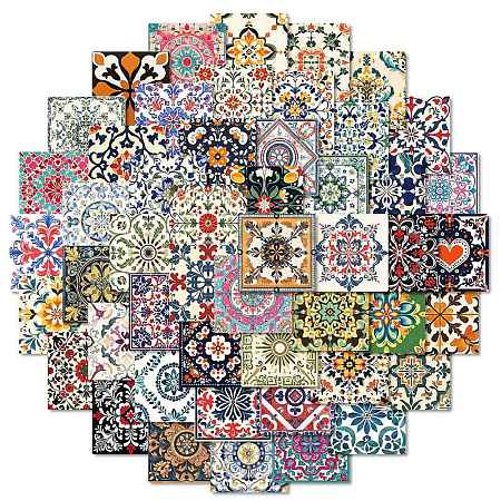 50Pcs Cartoon Tile Paper Sticker STIC-C012-07-1