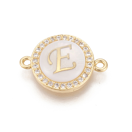 Brass Micro Pave Cubic Zirconia Links ZIRC-L078-006E-NR-1