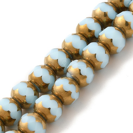 Opaque Solid Color Glass Beads Strands GLAA-G098-02B-1