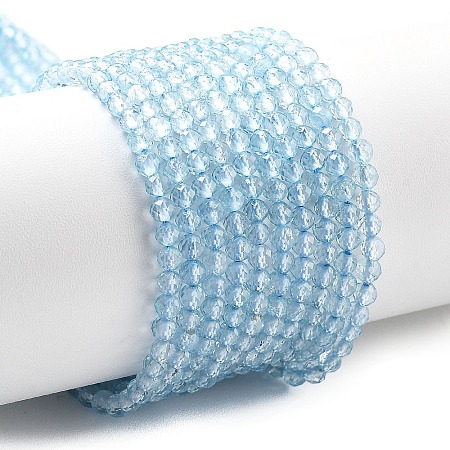 Natural Blue Topaz Beads Strands X-G-H079-A02-03-1