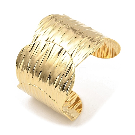 304 Stainless Steel Wide Cuff Bangles BJEW-P302-12G-1
