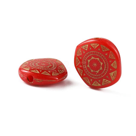 Plating Opaque Resin Beads RESI-WH0027-15A-09-1