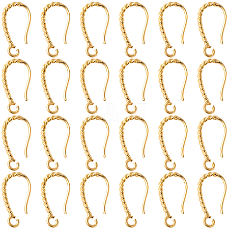 40Pcs Long-Lasting Plated Brass Ear Wire KK-SC0006-50-1
