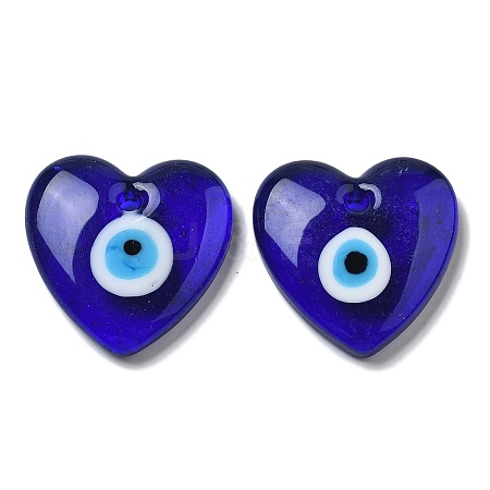 Handmade Evil Eye Lampwork Pendants LAMP-F035-11A-1