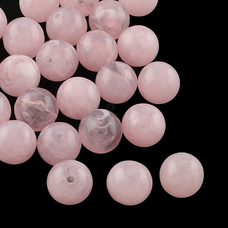 Round Imitation Gemstone Acrylic Beads X-OACR-R029-14mm-25-1