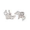 Valentine's Day Brass Micro Pave Clear Cubic Zirconia Charms KK-H292-52B-P-2