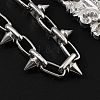 304 Stainless Steel Oval Link Chain Bracelets BJEW-A033-01P-2