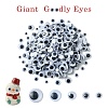 500Pcs 5 Style Black & White Plastic Wiggle Googly Eyes Buttons DIY Scrapbooking Crafts Toy Accessories with Label Paster on Back KY-YW0001-54-1
