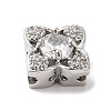 Brass Micro Pave Clear Cubic Zirconia Beads KK-G503-12P-2