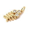 Brass Micro Pave Cubic Zirconia Pendants KK-A266-49E-G-2