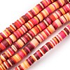 Handmade Polymer Clay Beads Strands CLAY-R089-6mm-T02B-20-1