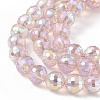 Transparent Electroplate Glass Beads Strands EGLA-F151-AB01-3