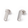 Non-Tarnish 201 Stainless Steel Stud Earring Findings with Hole EJEW-A071-16P-1