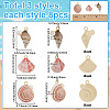 24Pcs 3 Styles Baking Paint Alloy Pendants FIND-SC0023-36-2