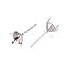 Non-Tarnish 316 Surgical Stainless Steel Stud Earring Setting X-STAS-S117-023C-2