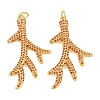 Brass Micro Pave Cubic Zirconia Pendants CU-CBAB3AD-01G-02-1