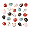 24Pcs 5 Styles Alloy Enamel Pendants ENAM-FS0002-94-2