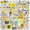 50Pcs PVC Self-Adhesive Inspirational Quote Stickers PW-WG98820-01-1