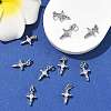 SHEGRACE Brass Micro Pave Clear Cubic Zirconia Pendants XGRQ2O696-453P-4