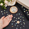 Electroplate Glass Charms GLAA-FH0001-90-3