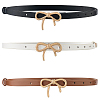 3Pcs 3 Colors Alloy Bowknot PU Leather Chain Belts for Women AJEW-CL0001-14B-6