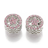 Alloy Rhinestone European Beads PALLOY-T048-05P-01-1