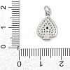 Brass Micro Pave Clear Cubic Zirconia Pendants KK-G522-53P-02-3