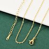 Brass Cable Chain Necklaces for Women NJEW-G084-19G-3