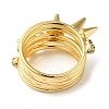 Spike Brass Finger Rings RJEW-C037-01G-3