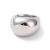 Non-Tarnish 304 Stainless Steel Chunky Dome Finger Ring for Women STAS-E168-09P-02-2