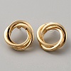 Iron Twist Knot Stud Earrings for Women EJEW-WH0004-106A-1