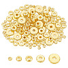 BENECREAT 140Pcs 5 Styles Brass Spacer Beads KK-BC0012-78-1