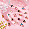   32Pcs 8 Colors Glass connector Charms GLAA-PH0002-22-5