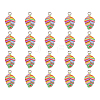 Alloy Enamel Pendants PALLOY-TAC0009-25P-C-8