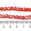 Baking Electroplate Glass Beads Strands DGLA-A039-J8mm-B01-4