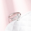 304 Stainless Steel Clear Cubic Zirconia Finger Rings for Women RJEW-Z115-01P-3
