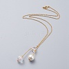 Pendant Necklaces and Ear Studs Jewelry Sets SJEW-JS01064-4