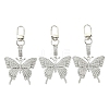 3Pcs Butterfly Alloy Rhinestone Pendant Decorations KEYC-YW00207-1