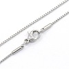 Tarnish Resistant Women's 304 Stainless Steel Box Chain Necklaces LS-STAS-O037-84P-1