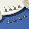 Non-Tarnish 201 Stainless Steel Stud Earring Settings STAS-S041-08-5